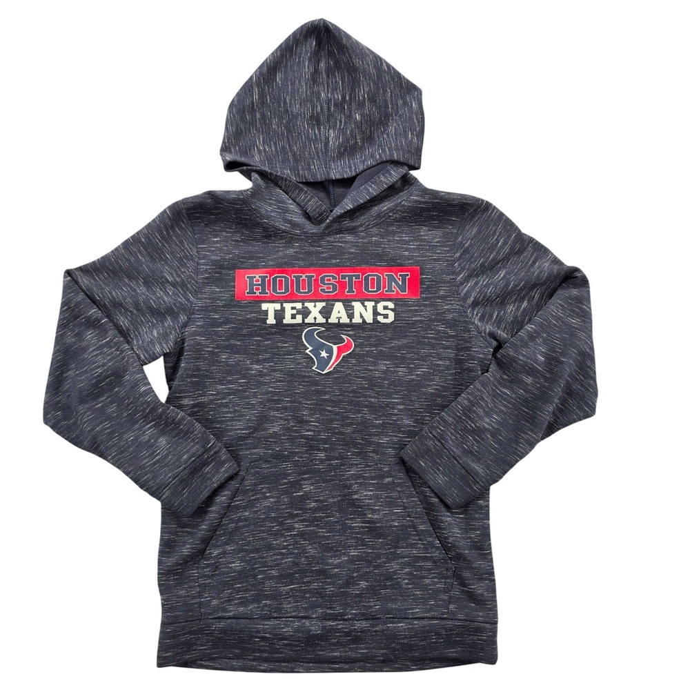 NFL Houston Texans Youth XL 14/16 Navy Blue Space Dye Hoodie Pullover